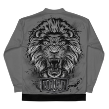 Load image into Gallery viewer, Roar Unisex Bomber Jacket (Contrasting Trim) - Gray/Black