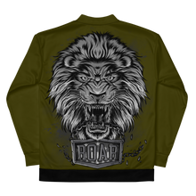 Load image into Gallery viewer, Roar Unisex Bomber Jacket (Contrasting Trim) - Green/Black