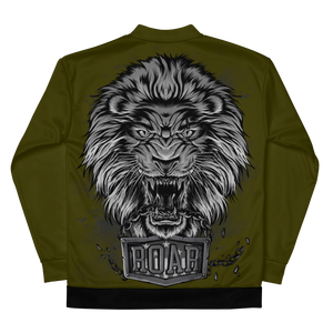 Roar Unisex Bomber Jacket (Contrasting Trim) - Green/Black