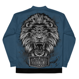 Roar Unisex Bomber Jacket (Contrasting Trim) - Blue/Black