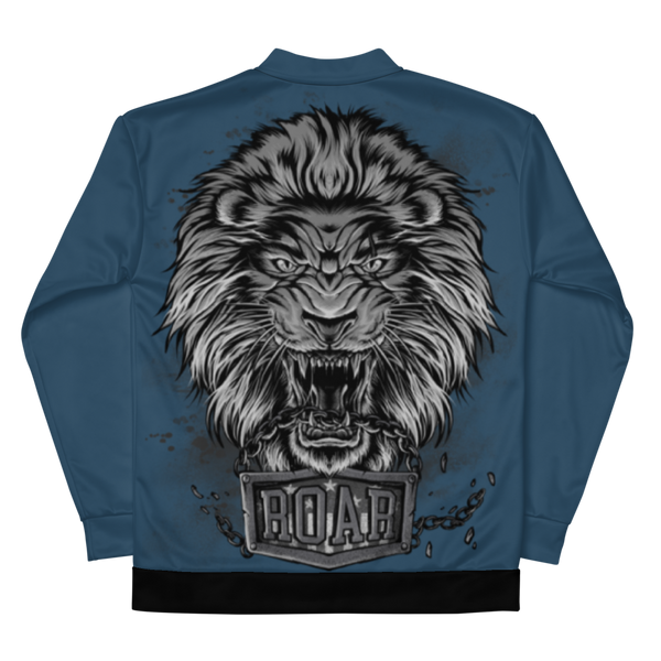 Roar Unisex Bomber Jacket (Contrasting Trim) - Blue/Black