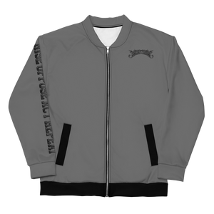 Roar Unisex Bomber Jacket (Contrasting Trim) - Gray/Black