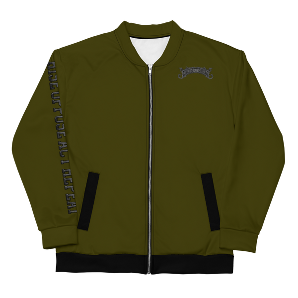 Roar Unisex Bomber Jacket (Contrasting Trim) - Green/Black