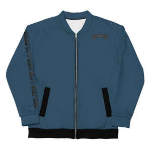 Roar Unisex Bomber Jacket (Contrasting Trim) - Blue/Black